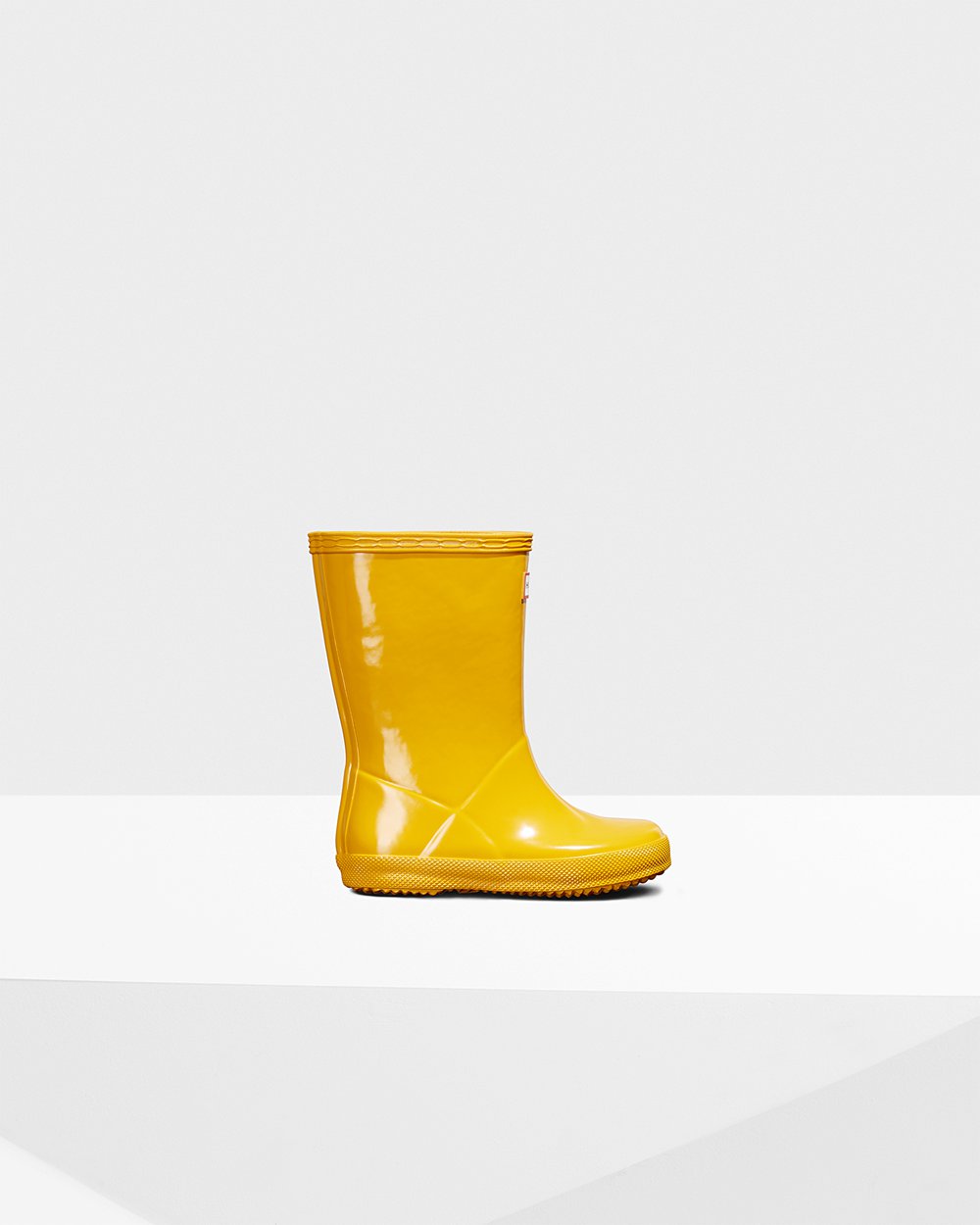 Kids Hunter Original First Classic Gloss | Rain Boots Yellow | NZ-25687-UJEW